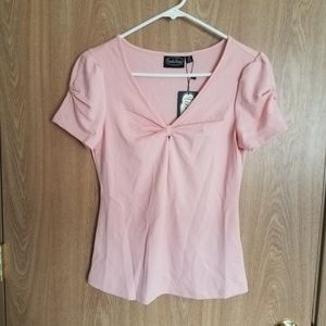 Voodoo Vixen Light Pink Blouse (Size M)